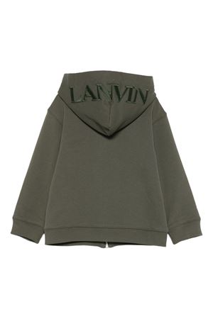 grey cotton hoodie LANVIN KIDS | N30314665